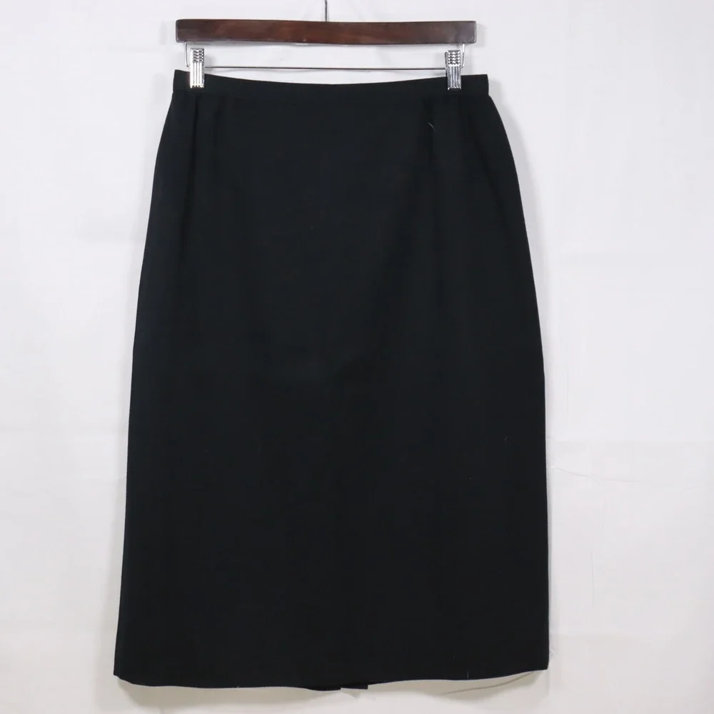 Michelle Stuart Skirt Suit Size 14 Black Womens Vintage Professional Career